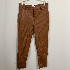 Faux leather pants